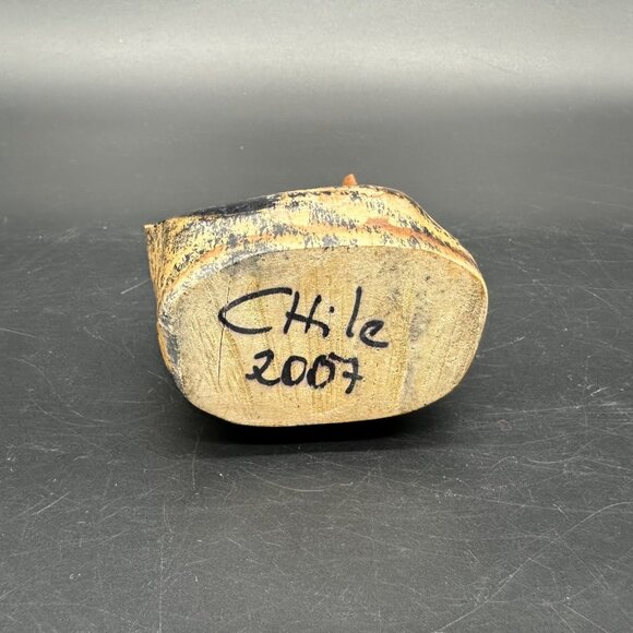 Hand Carved Wooden Duck Figurine Long Neck Ring Holder Rustic Decor Chile 2007 - Picture 6 of 10